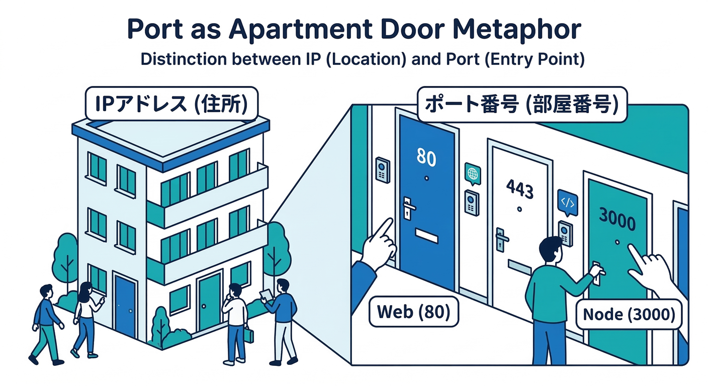 Port as Apartment Door Metaphor