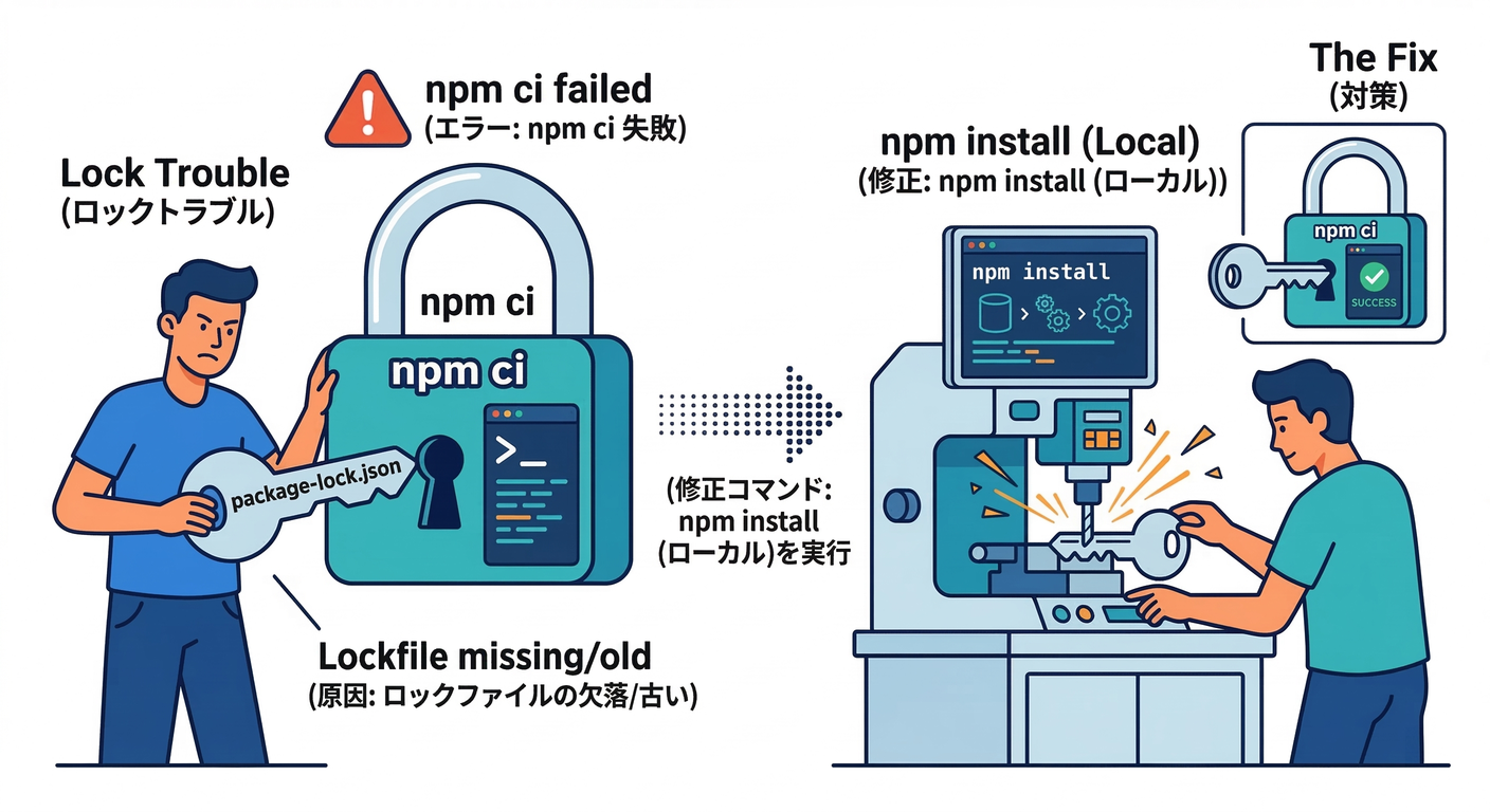 npm ci Lock Trouble