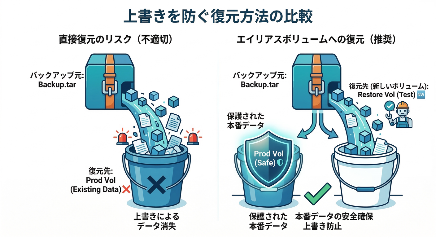 Restore to Alias Volume