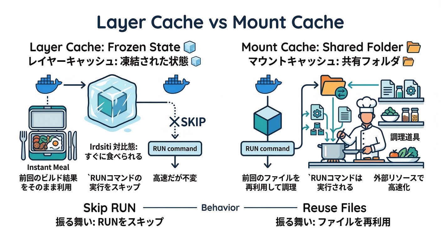 Layer Cache vs Mount Cache