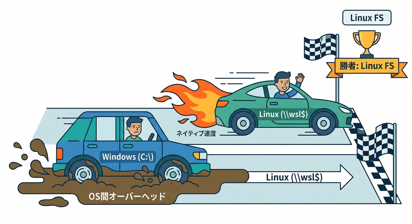 Windows FS vs WSL FS Speed Race
