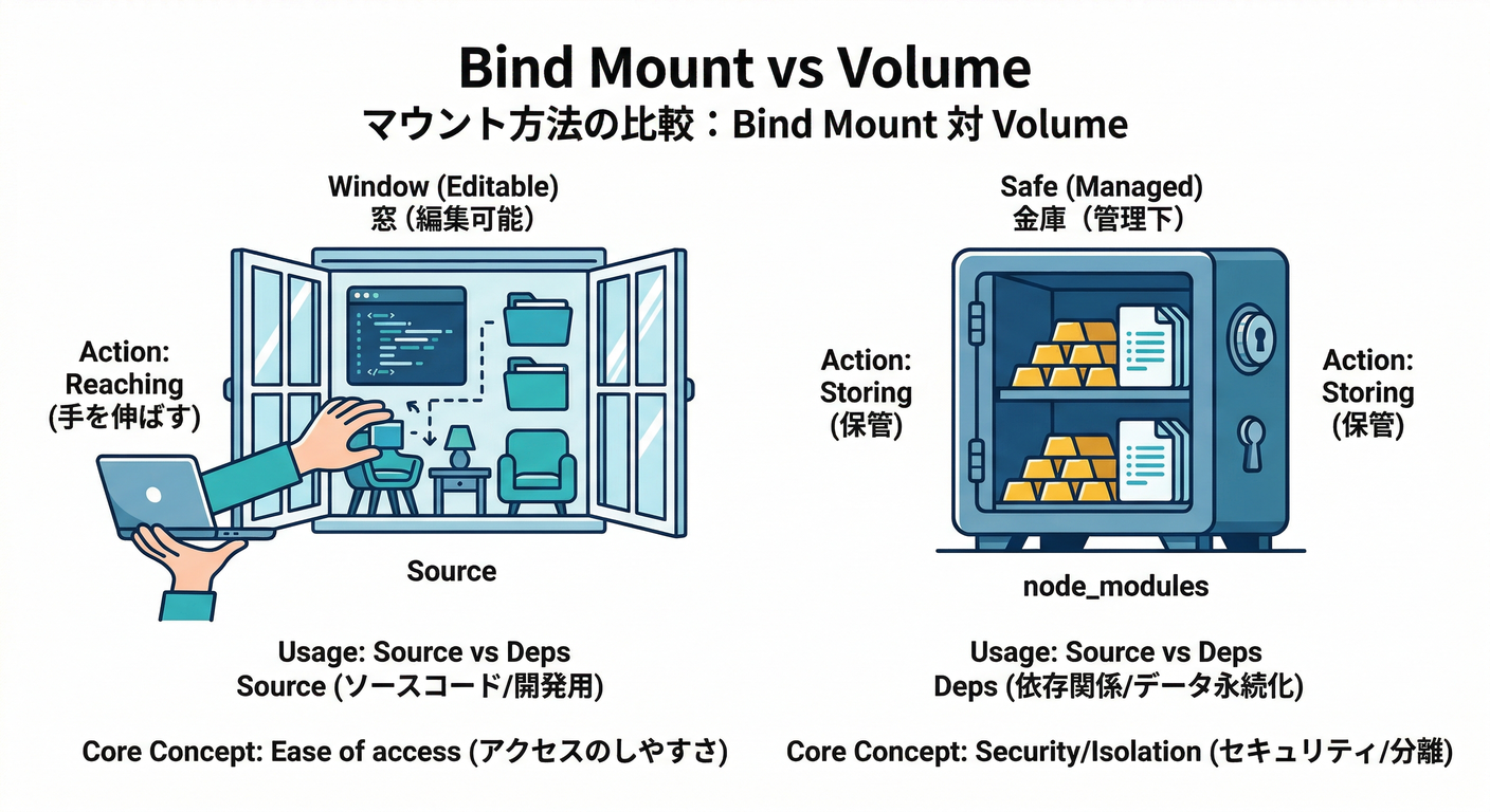 Bind Mount vs Volume