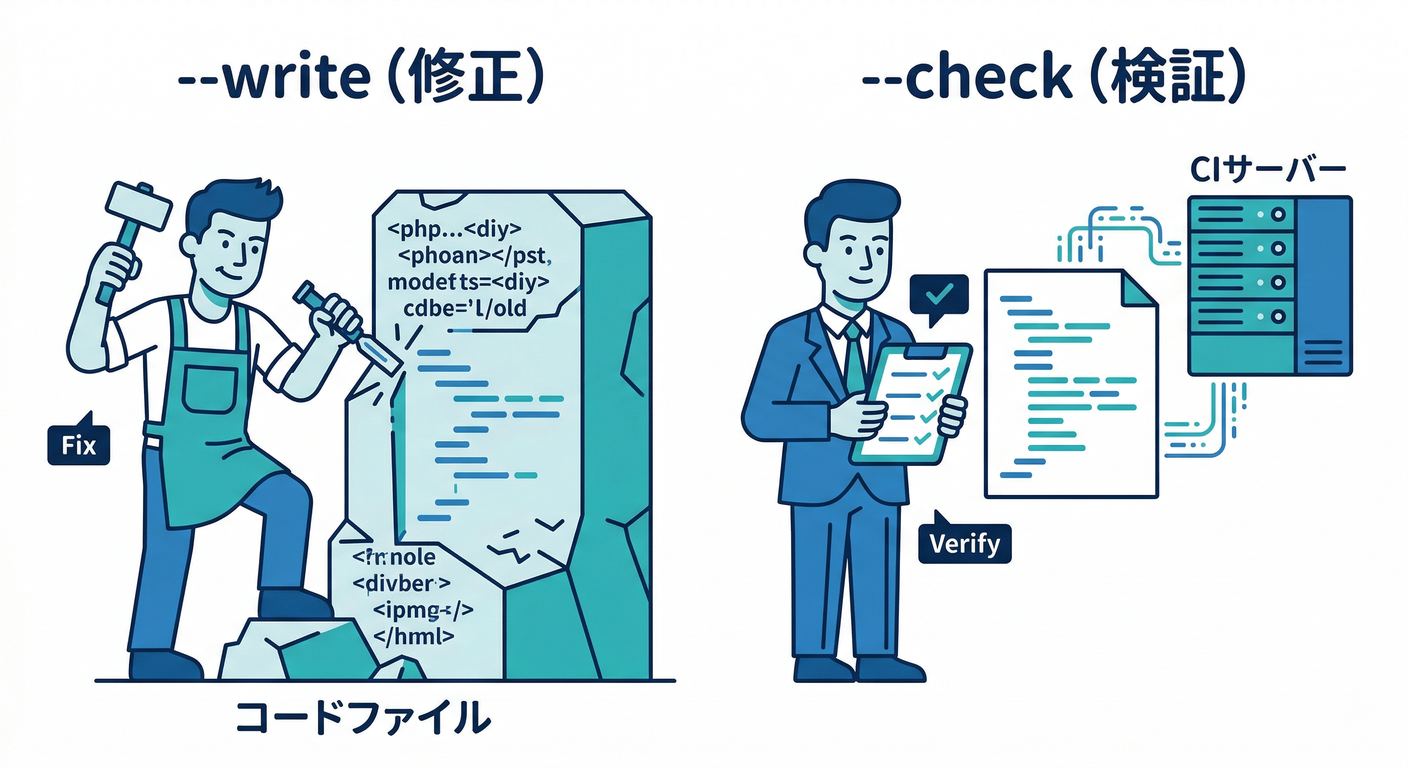 Format vs Check Commands