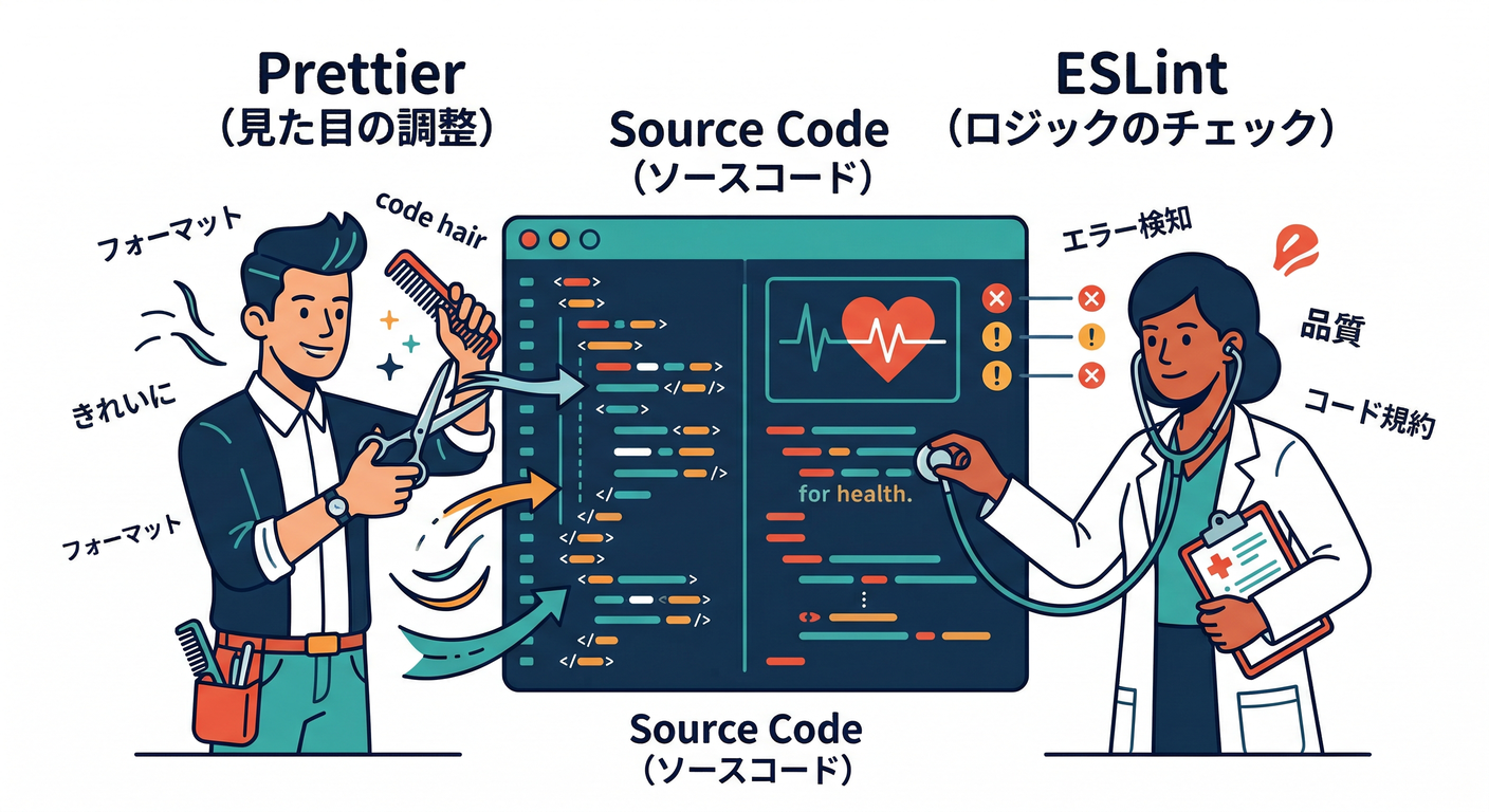 Prettier vs ESLint Roles