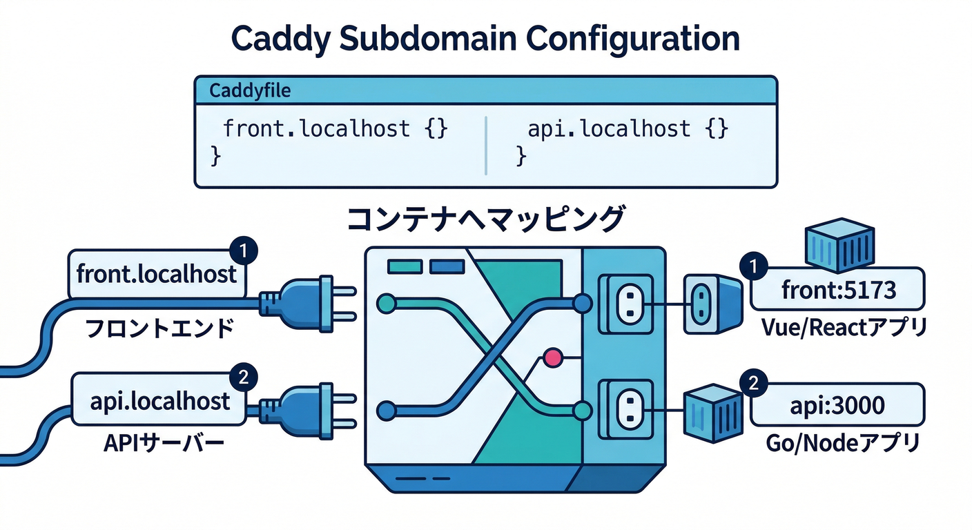 Caddy Subdomain Config