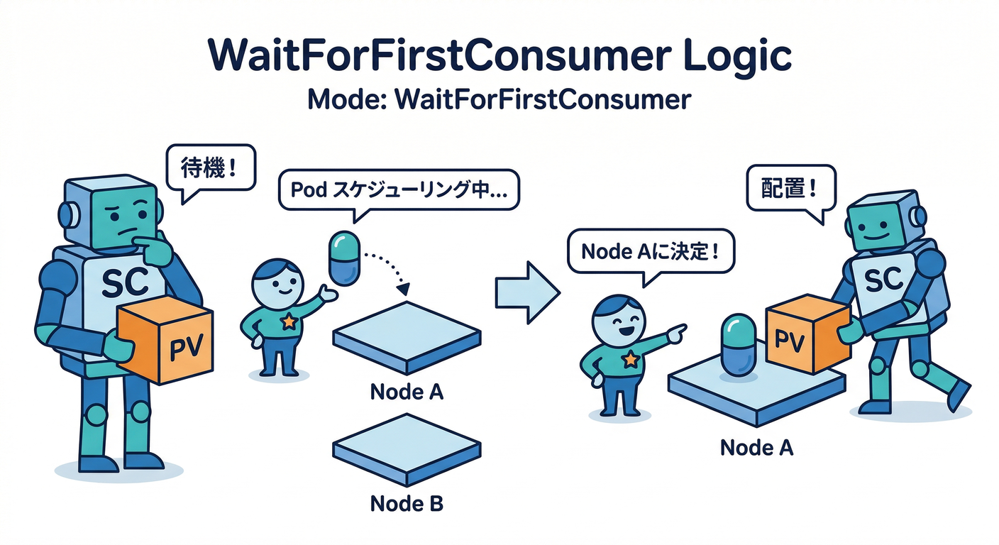 WaitForFirstConsumer Logic