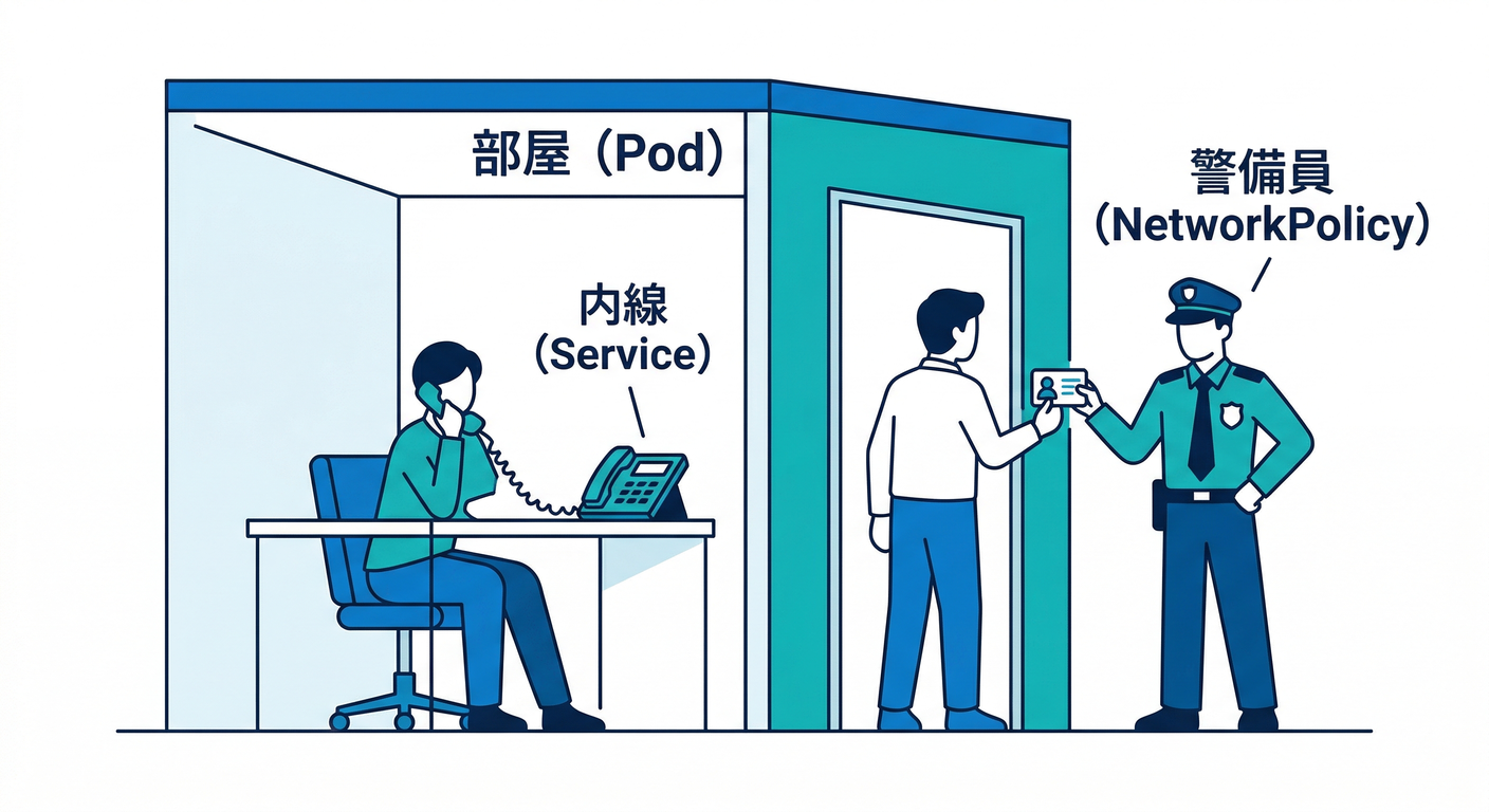 NetworkPolicy Office Analogy