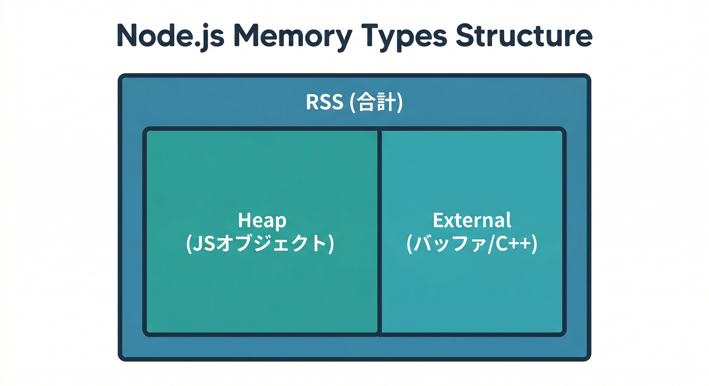 Node.js Memory Types Structure