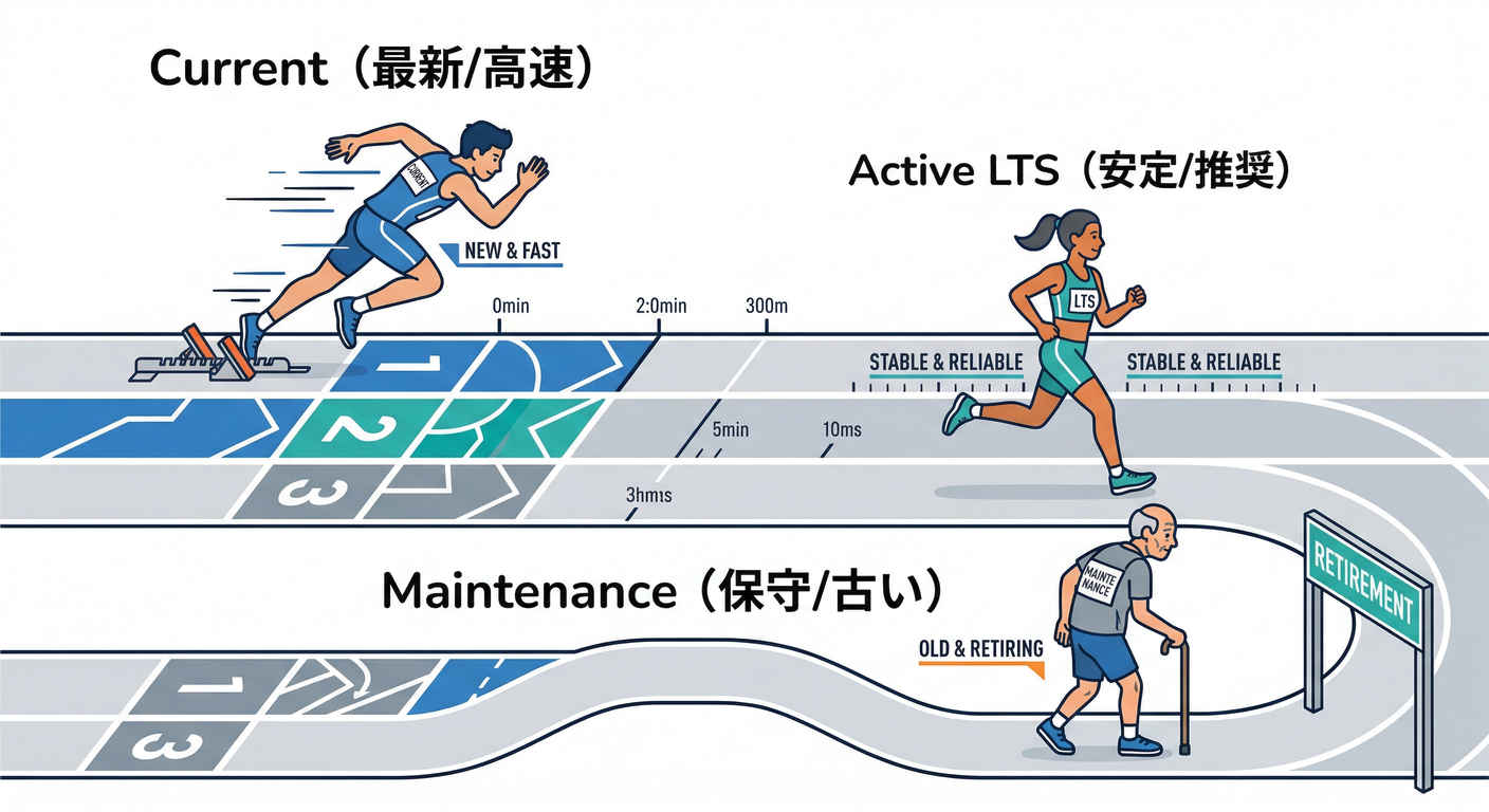 Node.js Version Phases