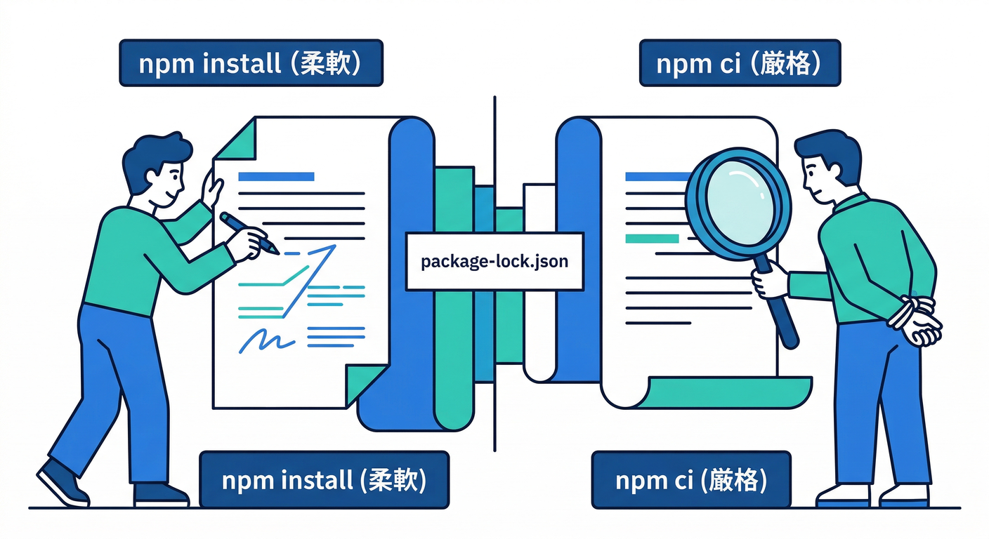 npm ci vs install