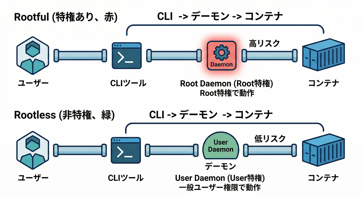 Rootful vs Rootless Architecture