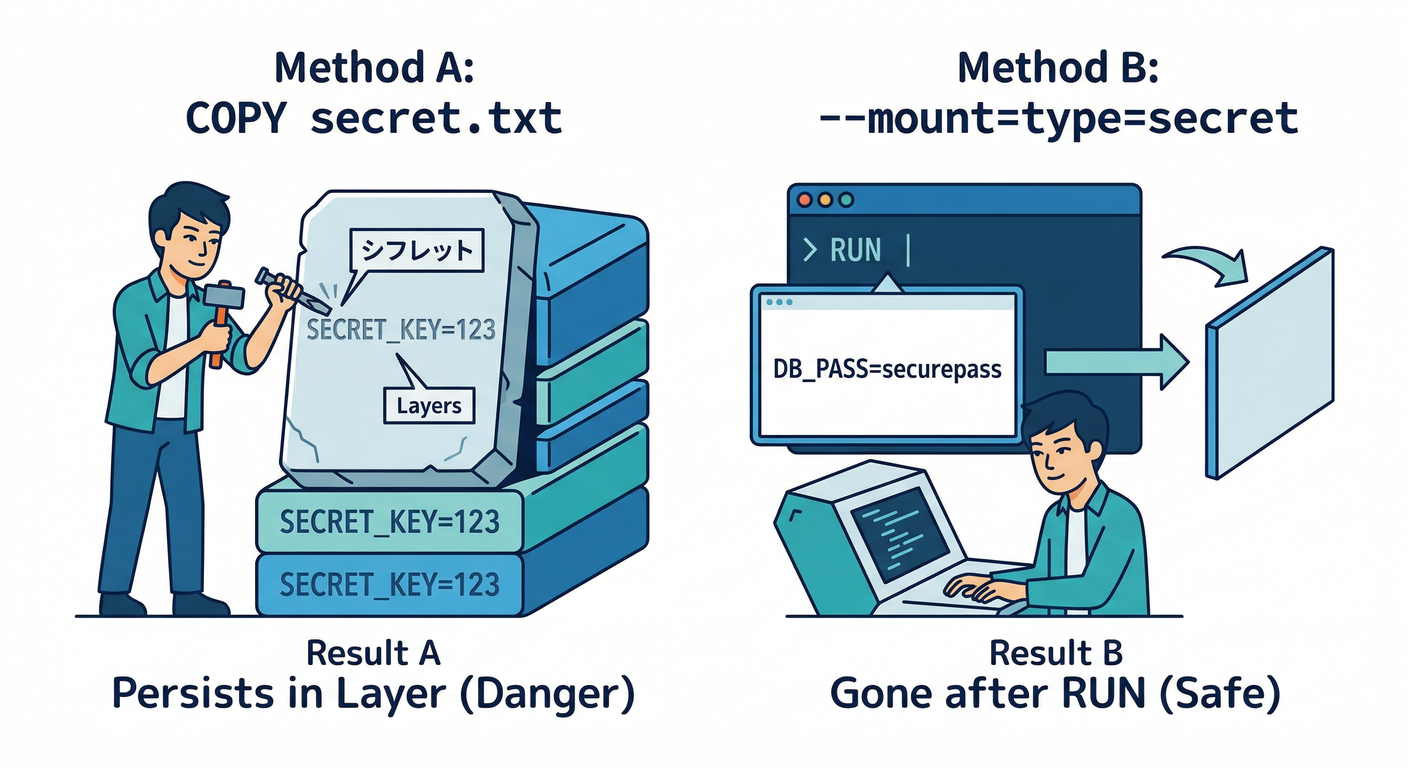 Layer Persistence vs Secret Mount