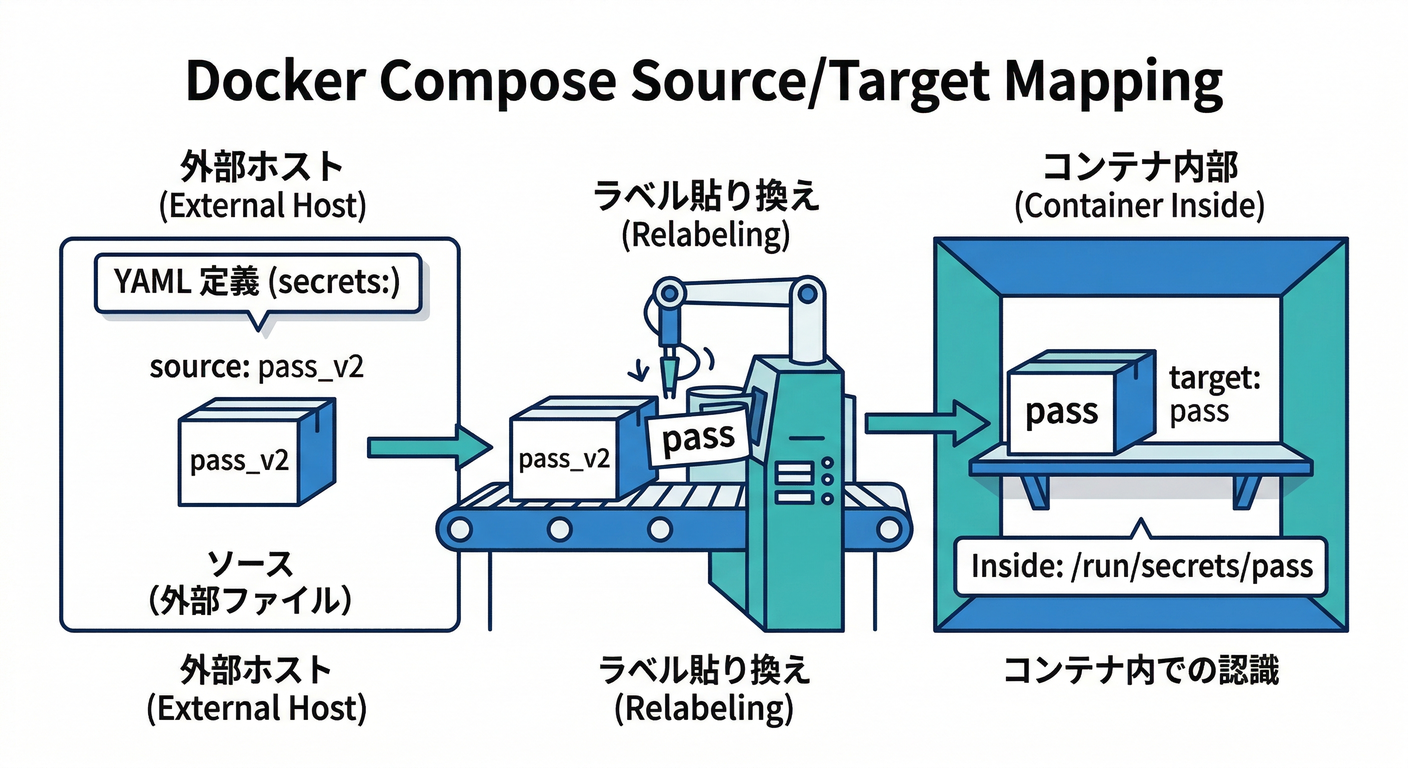 Compose Source Target